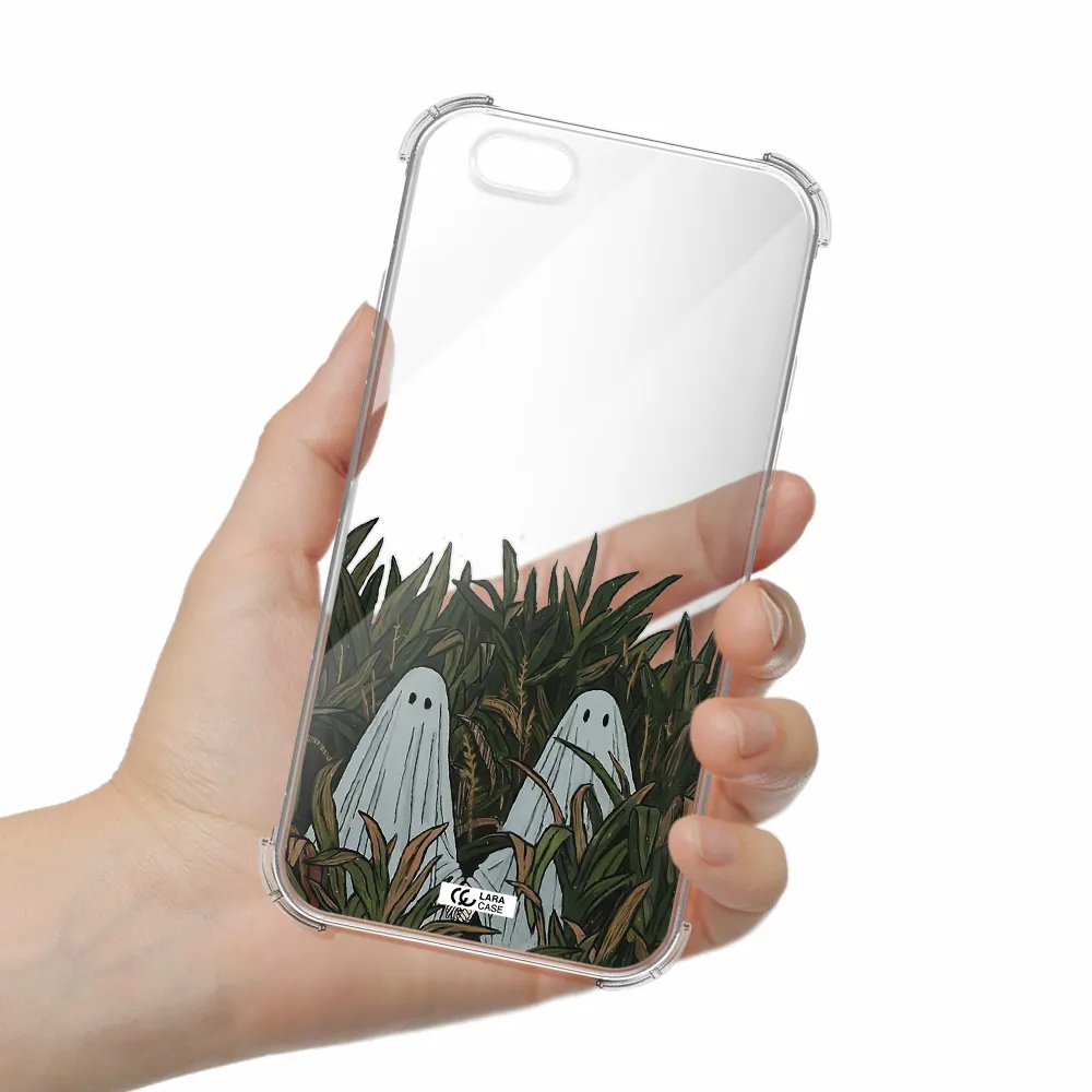 a group of ghosts in a field of grass Apple iPhone 6 Clear PC Case