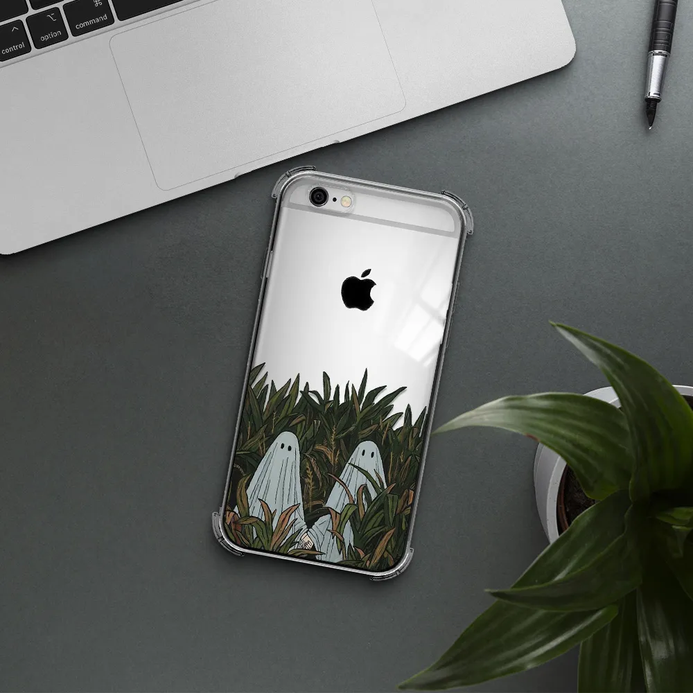 a group of ghosts in a field of grass Apple iPhone 6 Clear PC Case