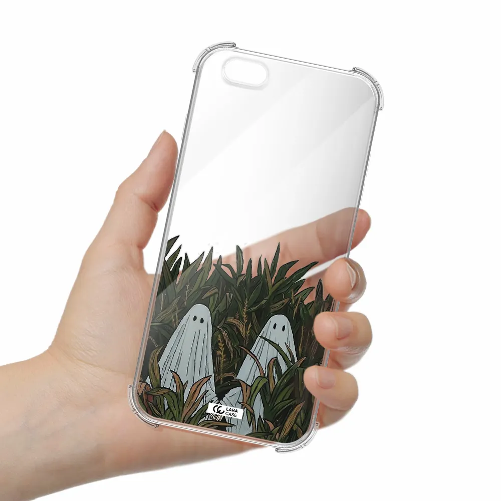 a group of ghosts in a field of grass Apple iPhone 6 plus Clear PC Case