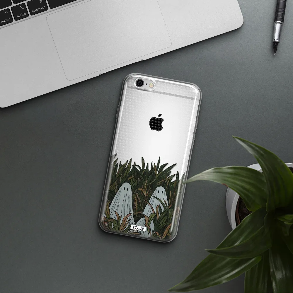 a group of ghosts in a field of grass Apple iPhone 6 plus Clear TPU Case