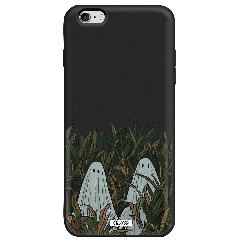 a group of ghosts in a field of grass Apple iPhone 6 plus Silicone black Case