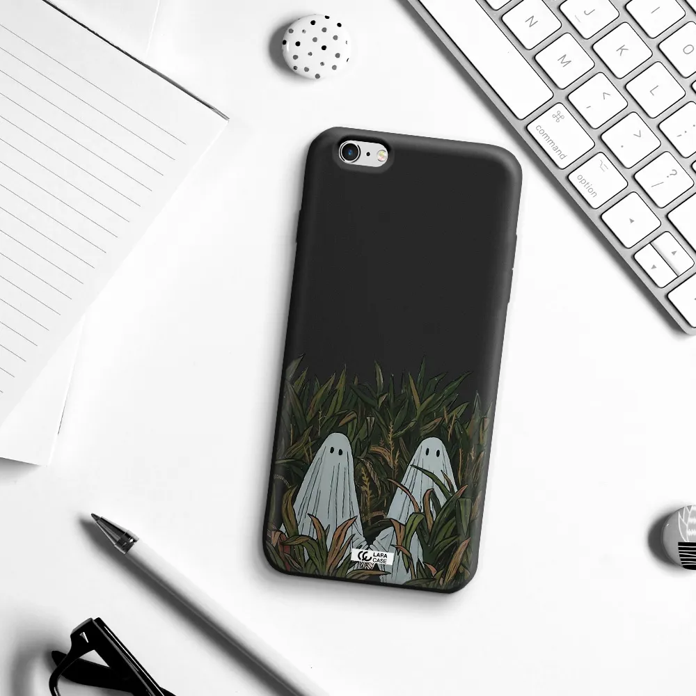 a group of ghosts in a field of grass Apple iPhone 6 plus Silicone black Case