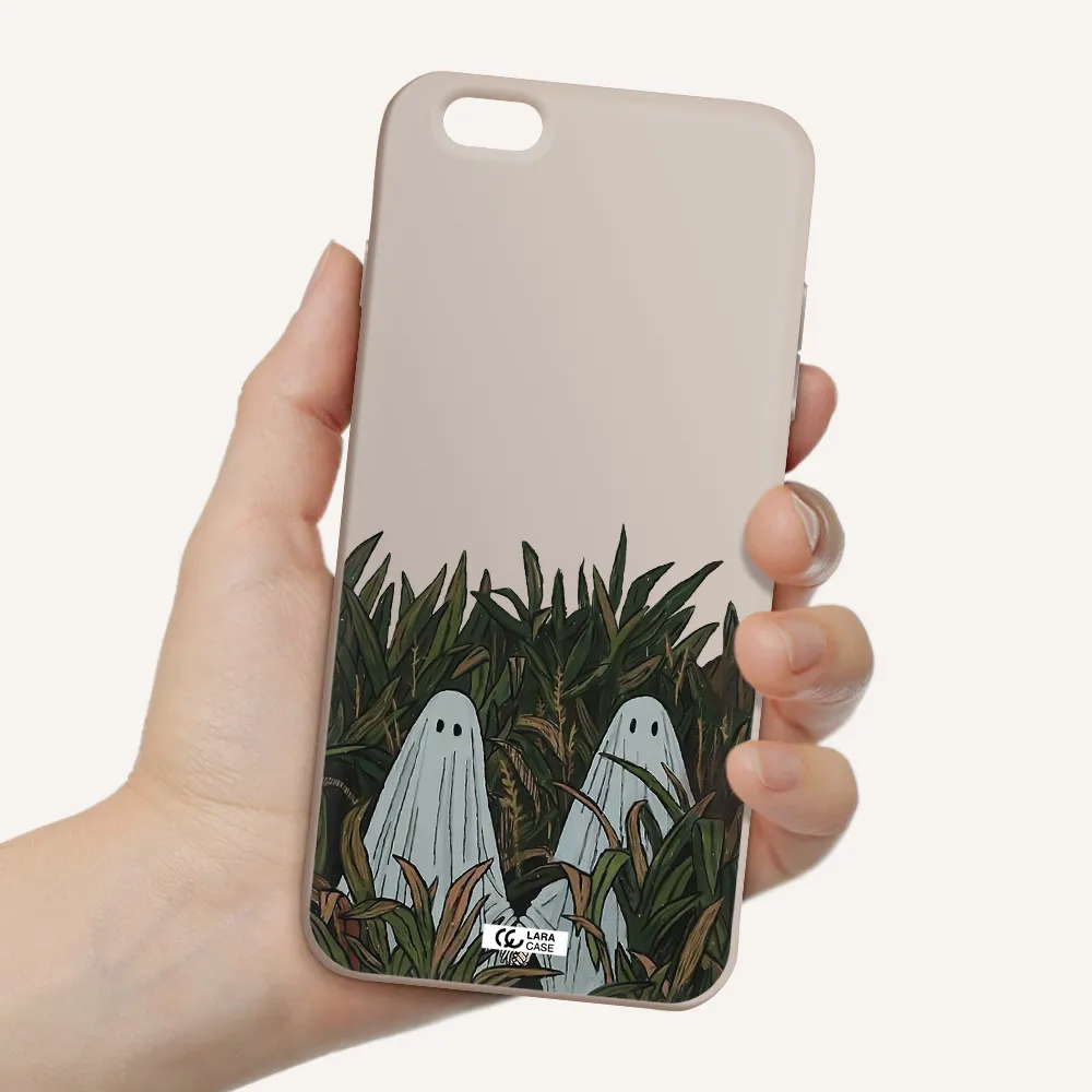a group of ghosts in a field of grass Apple iPhone 6 plus Silicone Stone Case