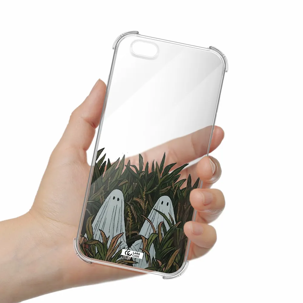 a group of ghosts in a field of grass Apple iPhone 6 s plus Clear PC Case