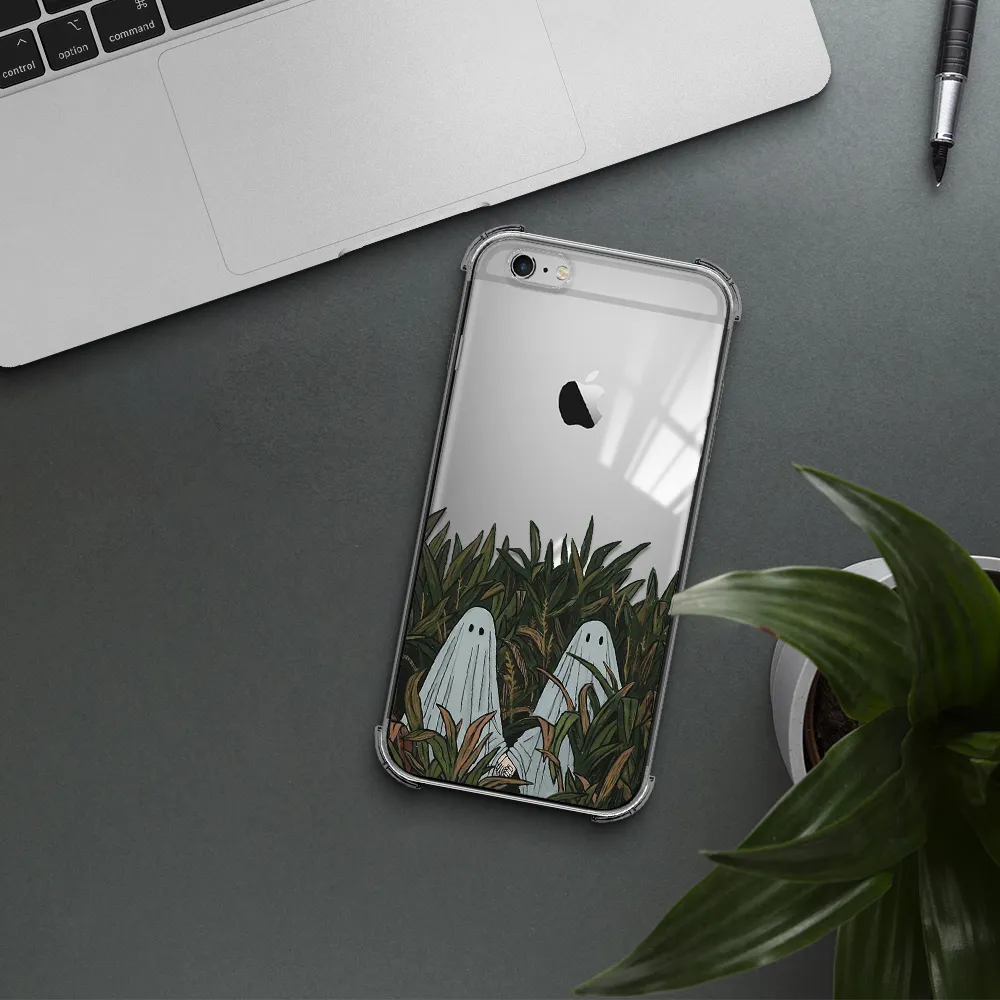 a group of ghosts in a field of grass Apple iPhone 6 s plus Clear PC Case