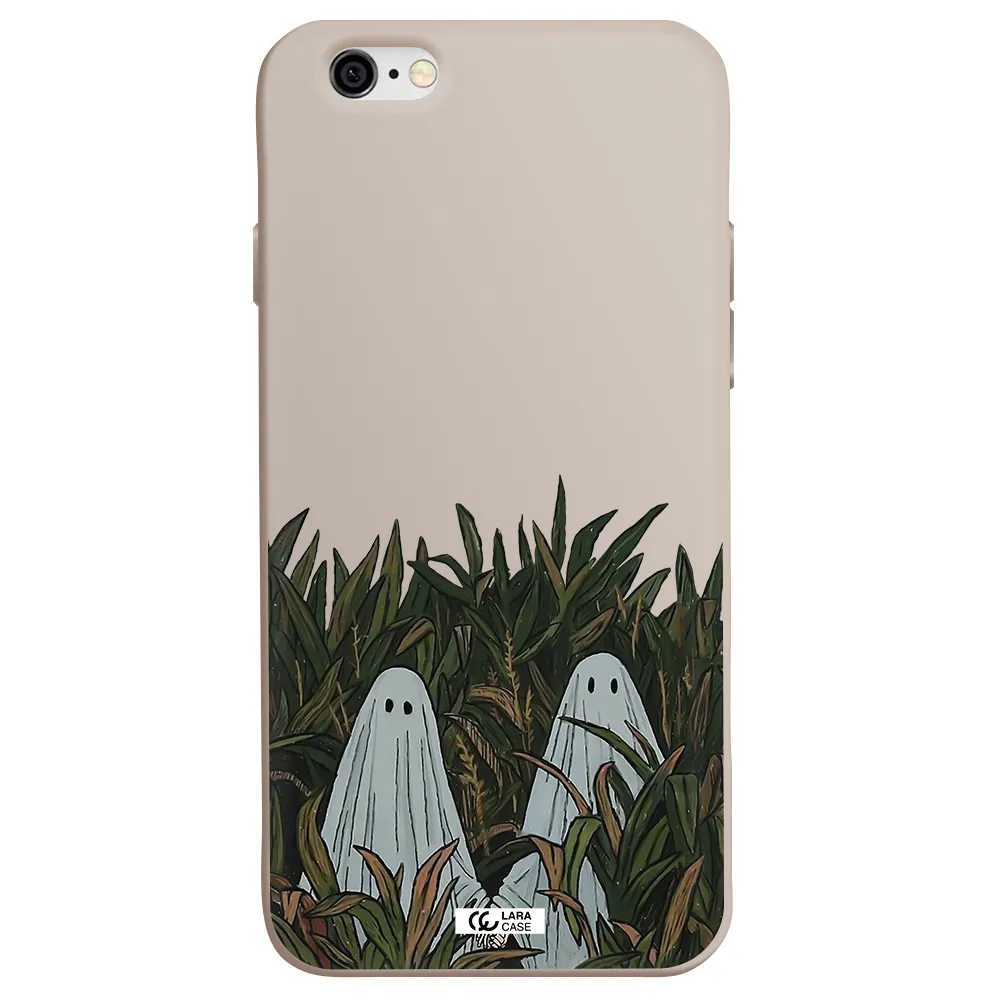 a group of ghosts in a field of grass Apple iPhone 6 Silicone Stone Case