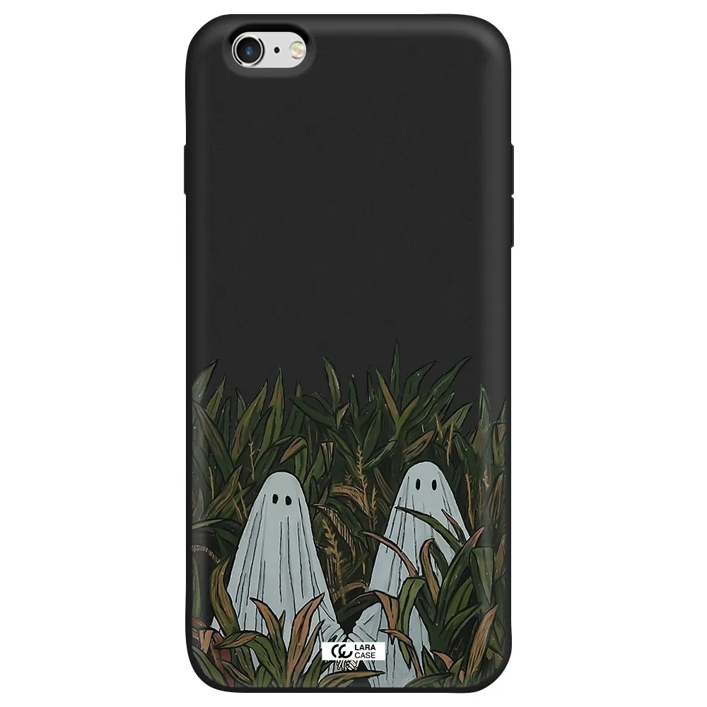 a group of ghosts in a field of grass Apple iPhone 6S Silicone black Case