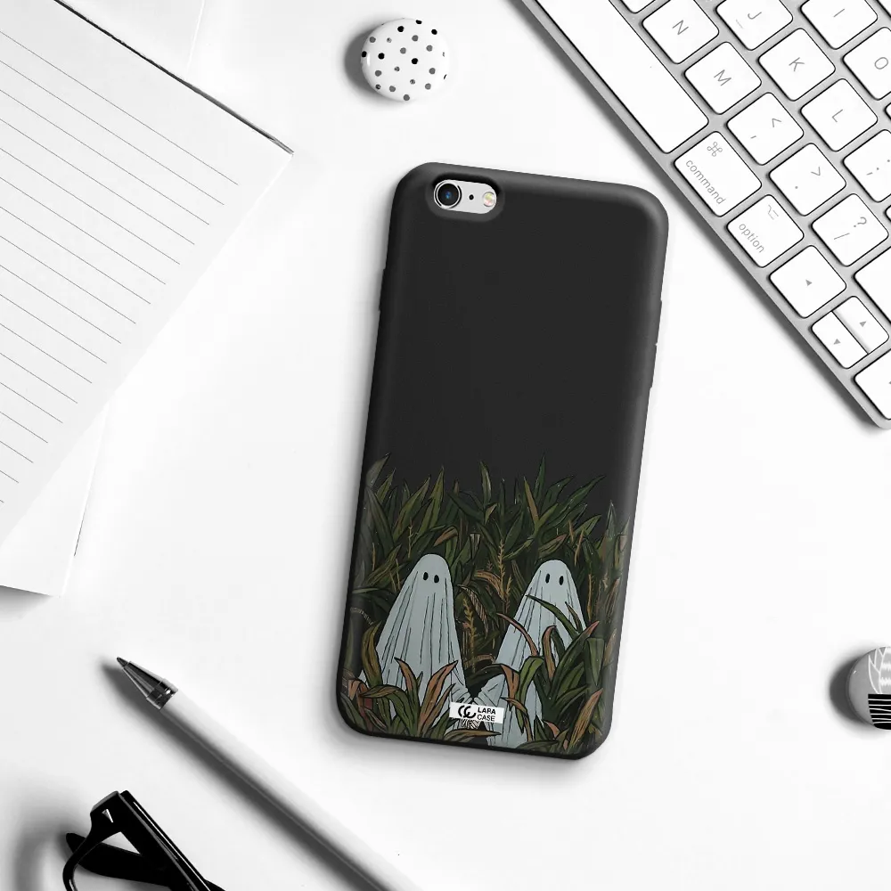 a group of ghosts in a field of grass Apple iPhone 6S Silicone black Case