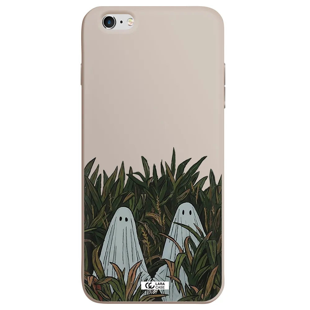 a group of ghosts in a field of grass Apple iPhone 6S Silicone Stone Case