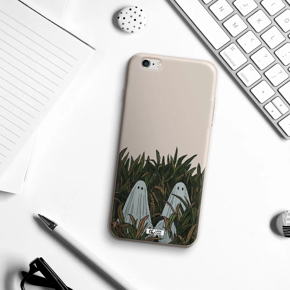 a group of ghosts in a field of grass Apple iPhone 6S Silicone Stone Case