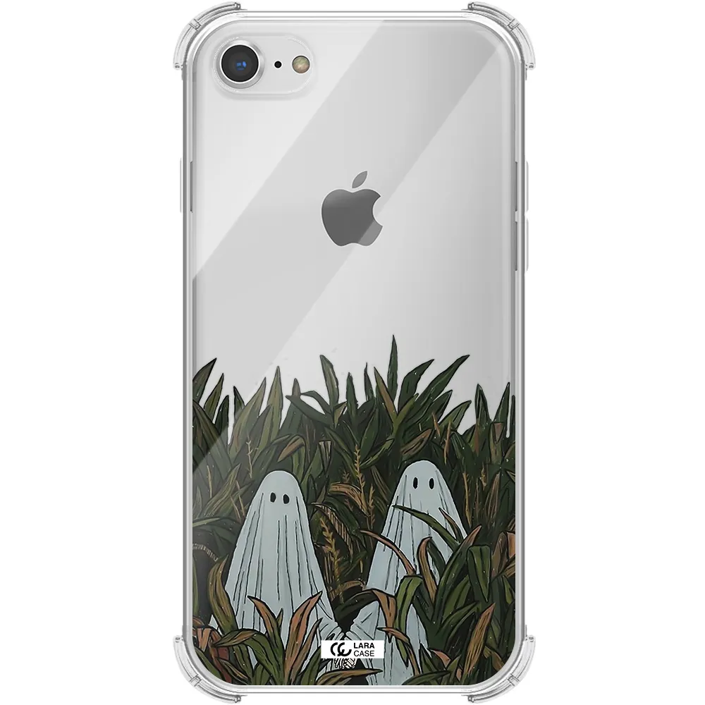 a group of ghosts in a field of grass Apple iPhone 7 Clear PC Case
