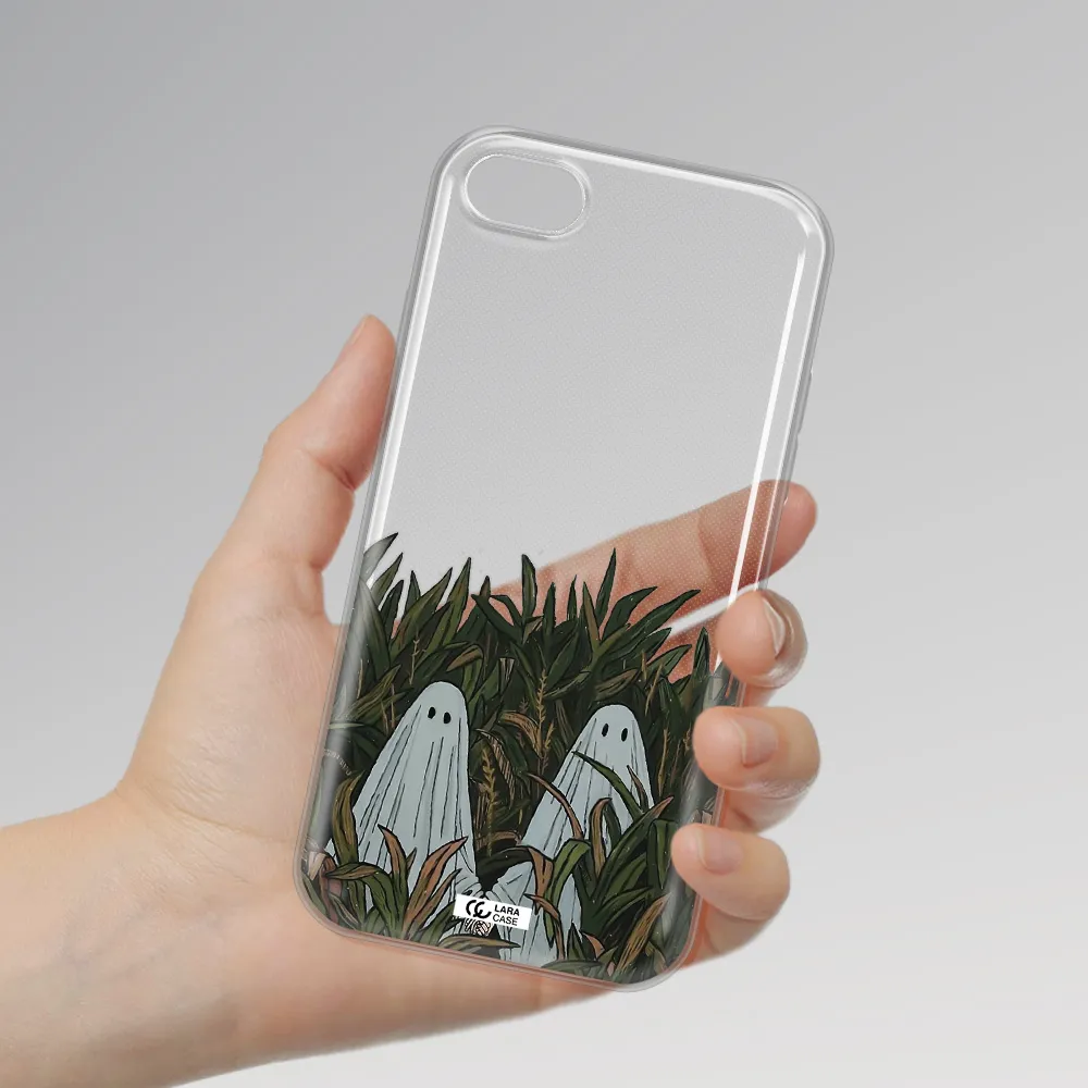 a group of ghosts in a field of grass Apple iPhone 7 Clear TPU Case