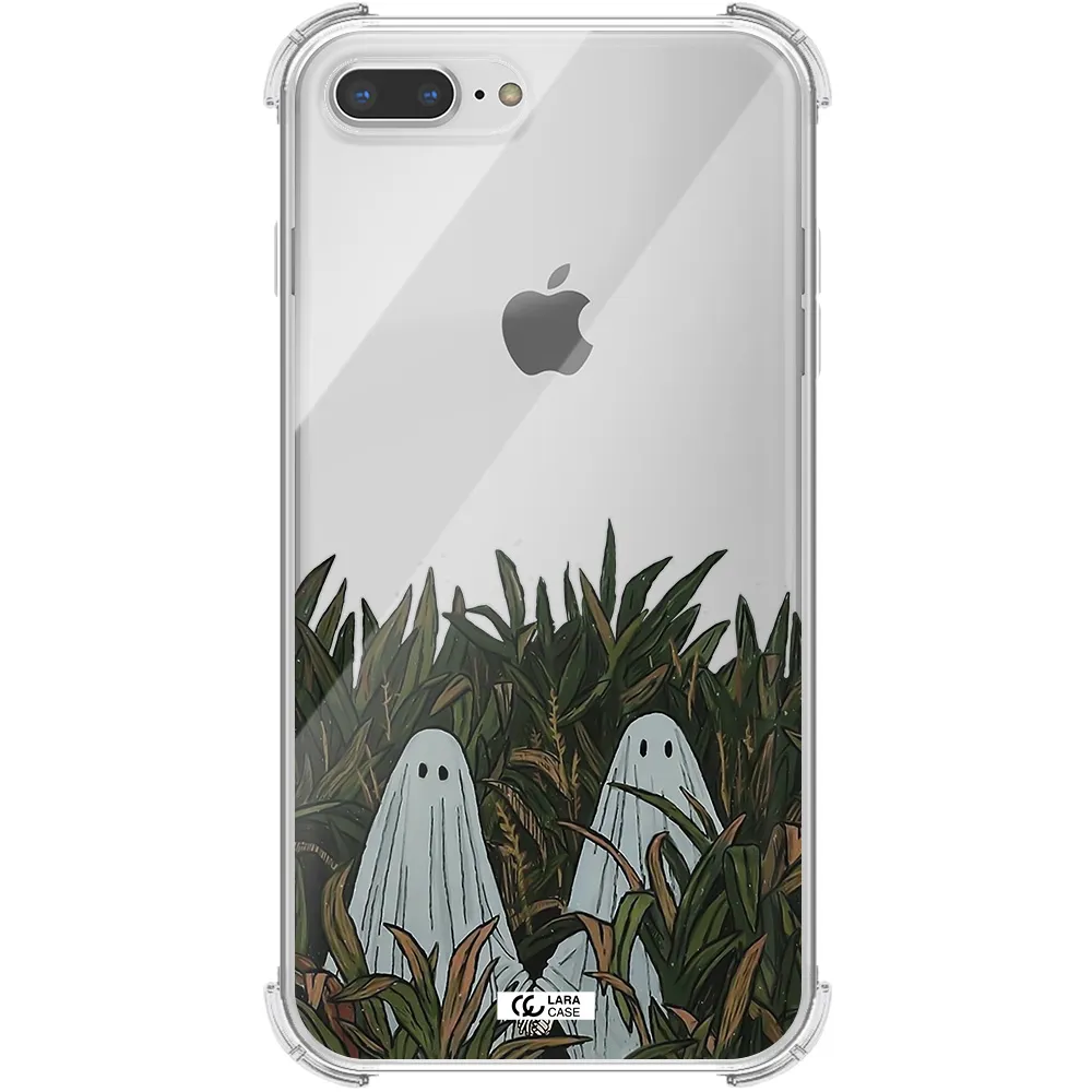 a group of ghosts in a field of grass Apple iPhone 7 plus Clear PC Case