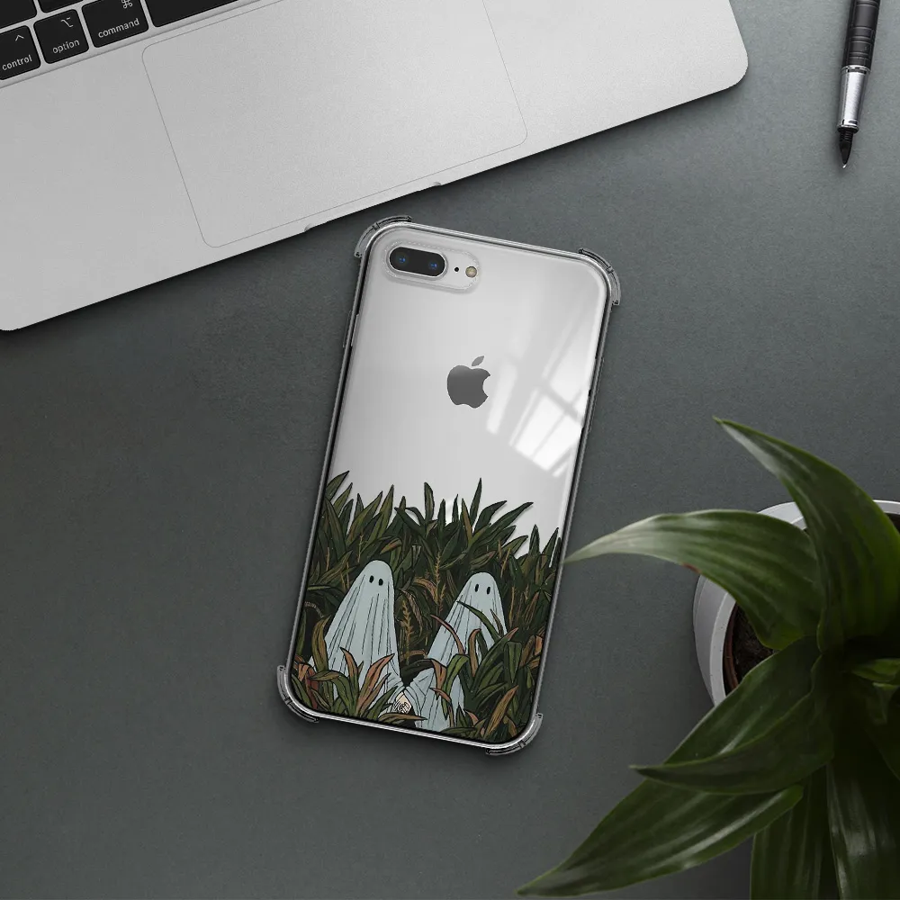 a group of ghosts in a field of grass Apple iPhone 7 plus Clear PC Case