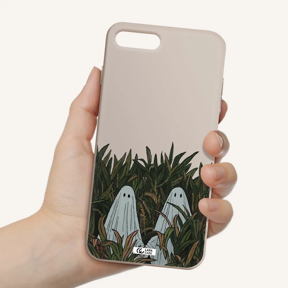 a group of ghosts in a field of grass Apple iPhone 7 plus Silicone Stone Case