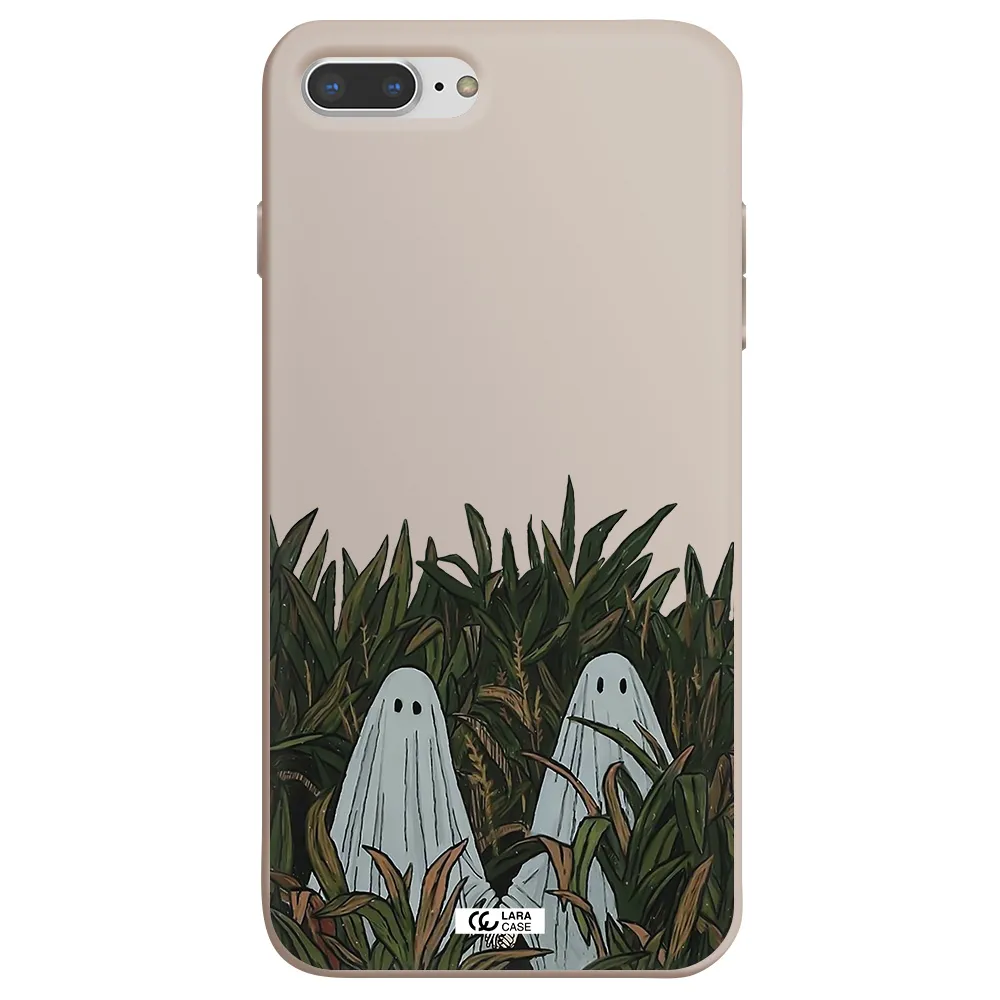 a group of ghosts in a field of grass Apple iPhone 8 plus Silicone Stone Case