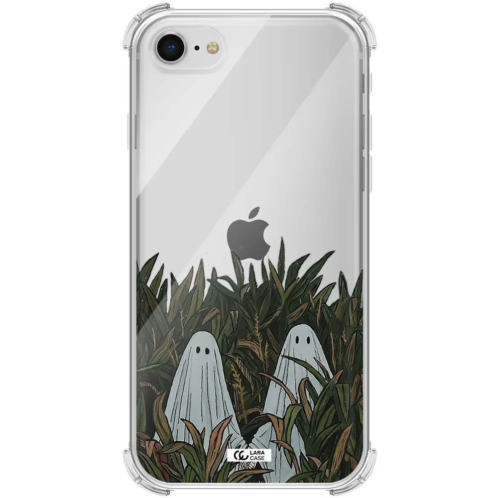 a group of ghosts in a field of grass Apple iPhone se 2020 Clear PC Case