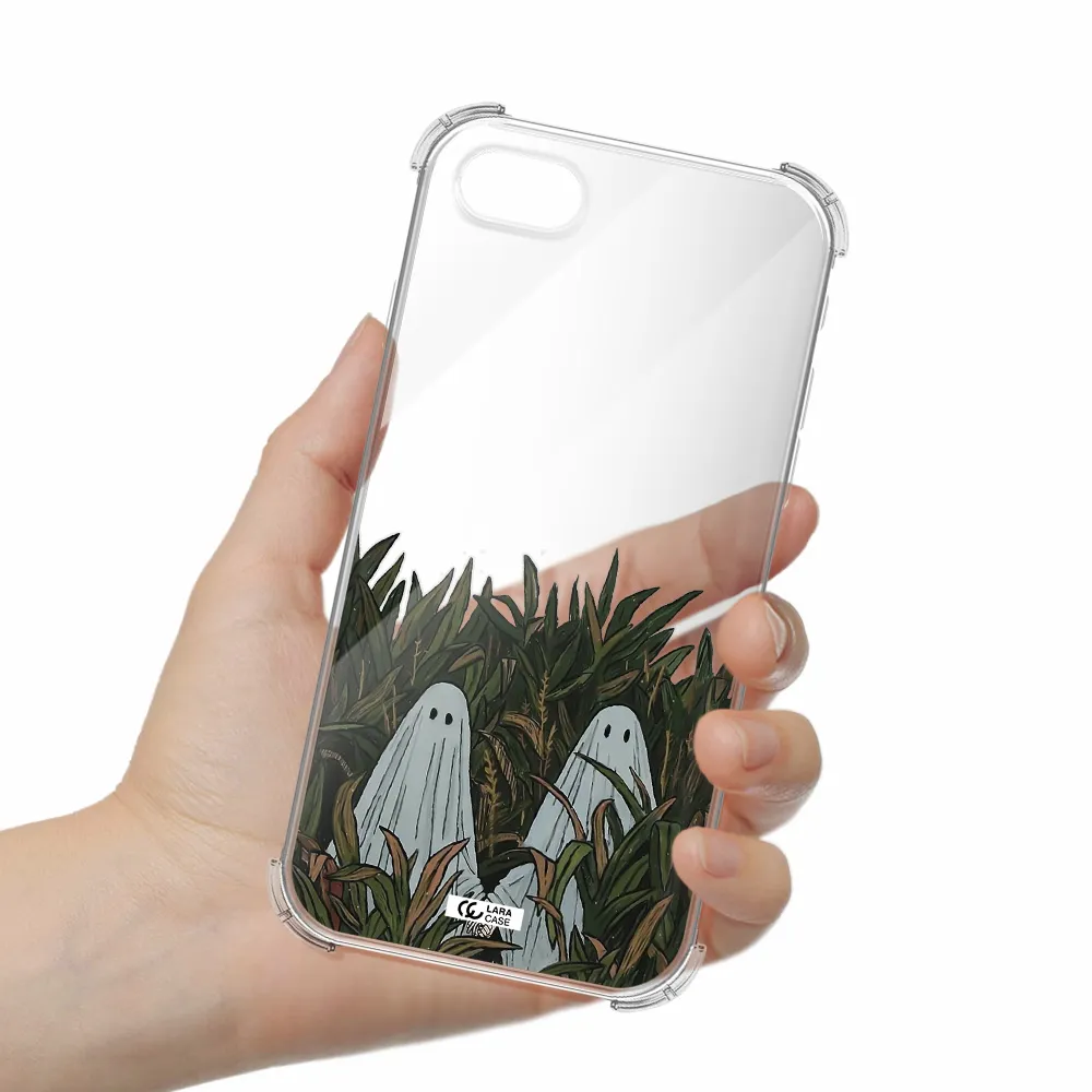 a group of ghosts in a field of grass Apple iPhone se 2020 Clear PC Case