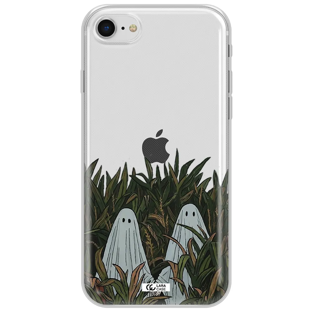 A Group Of Ghosts In A Field Of Grass Apple Iphone Se 2020 Clear Tpu Case