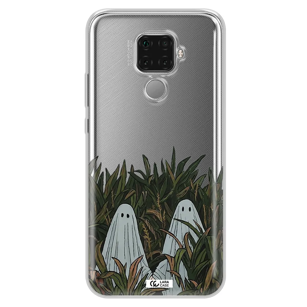 a group of ghosts in a field of grass Huawei Mate 30 Lite Clear TPU Case