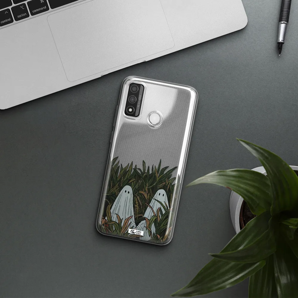 a group of ghosts in a field of grass Huawei P Smart 2020 Clear TPU Case