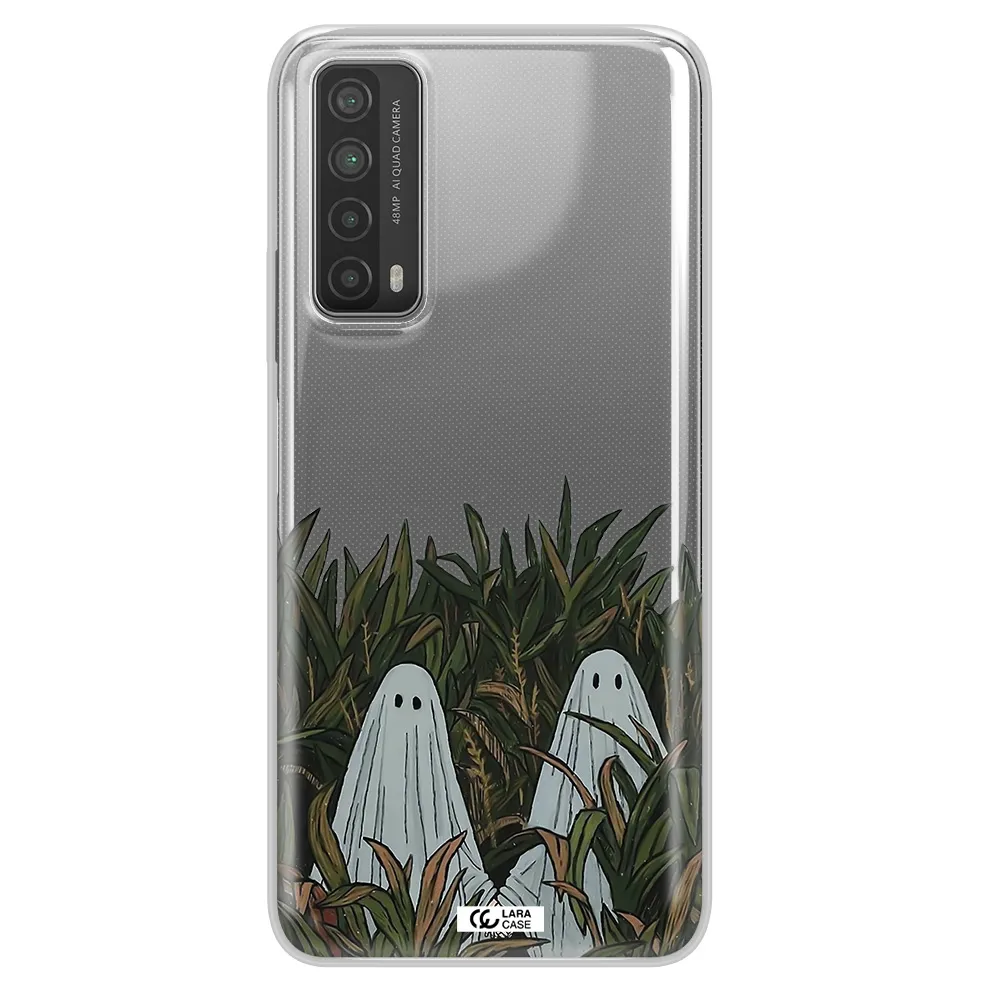 a group of ghosts in a field of grass Huawei P Smart 2021 Clear TPU Case