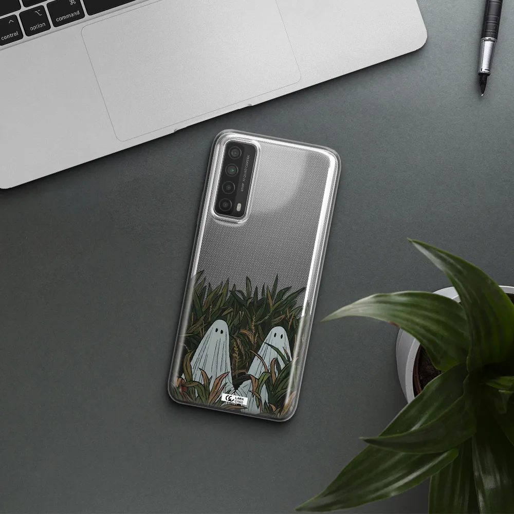 a group of ghosts in a field of grass Huawei P Smart 2021 Clear TPU Case