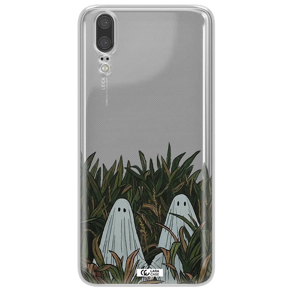a group of ghosts in a field of grass Huawei P20 Clear TPU Case