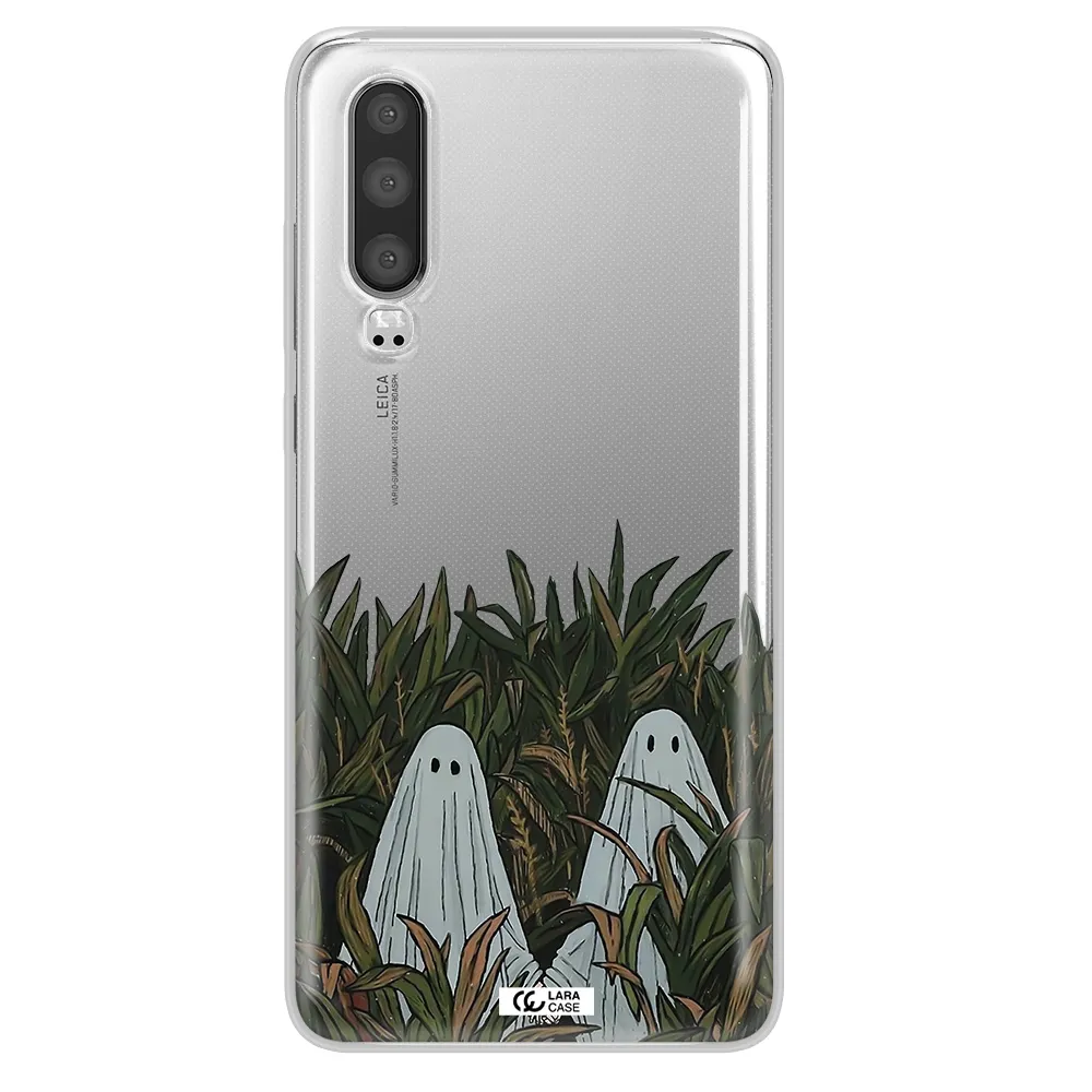 a group of ghosts in a field of grass Huawei P30 Clear TPU Case