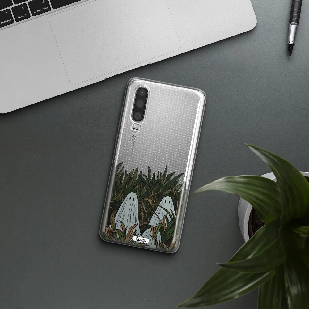 a group of ghosts in a field of grass Huawei P30 Clear TPU Case
