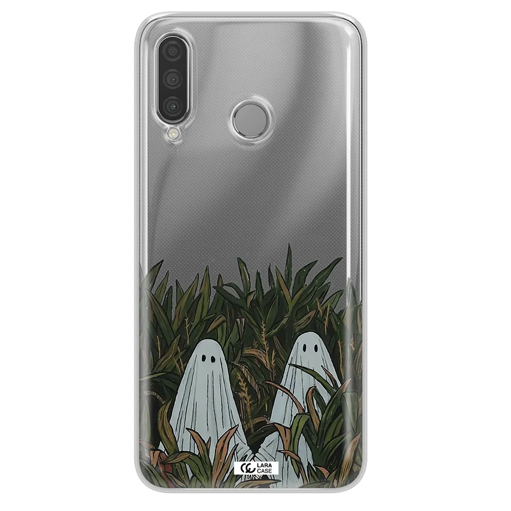 a group of ghosts in a field of grass Huawei P30 Lite Clear TPU Case