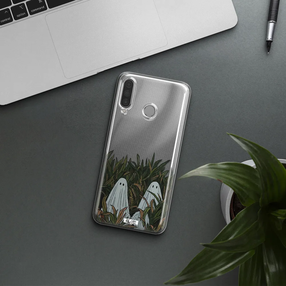 a group of ghosts in a field of grass Huawei P30 Lite Clear TPU Case