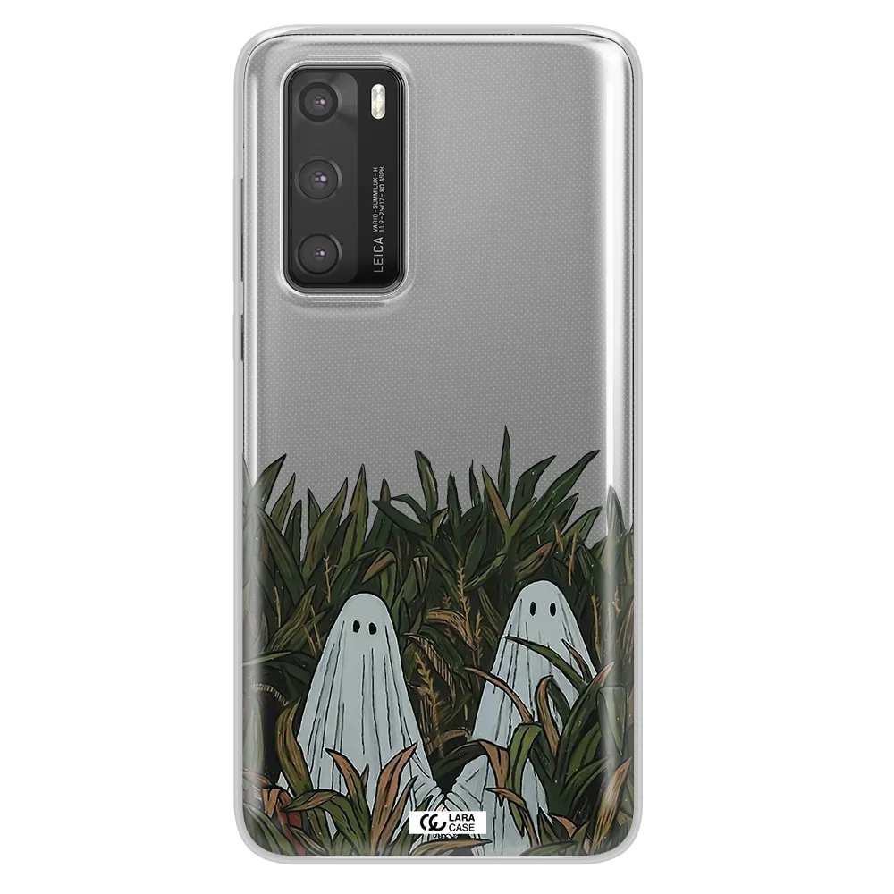 a group of ghosts in a field of grass Huawei P40 Clear TPU Case