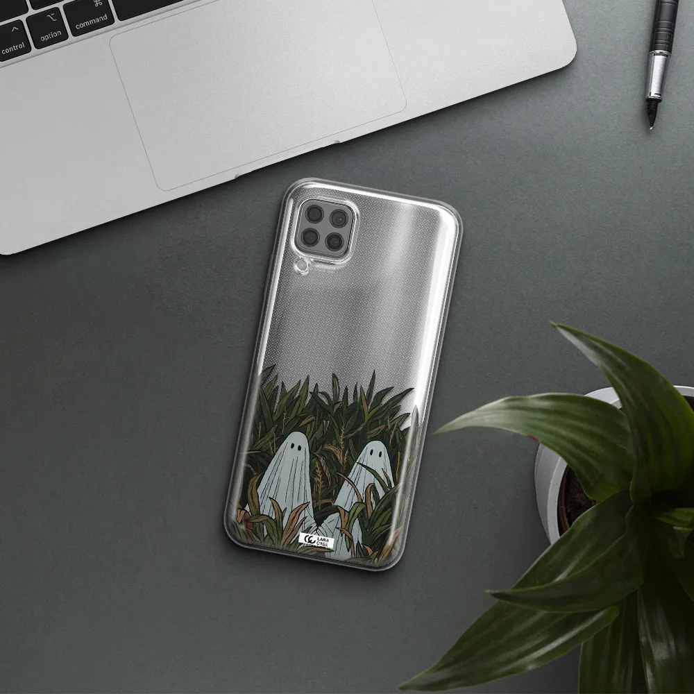 a group of ghosts in a field of grass Huawei P40 Lite Clear TPU Case