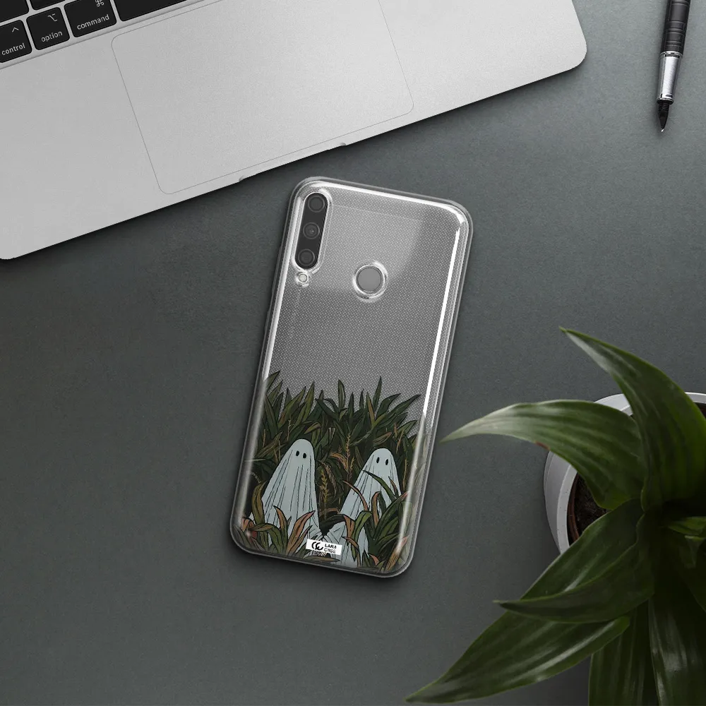 a group of ghosts in a field of grass Huawei P40 Lite E Clear TPU Case