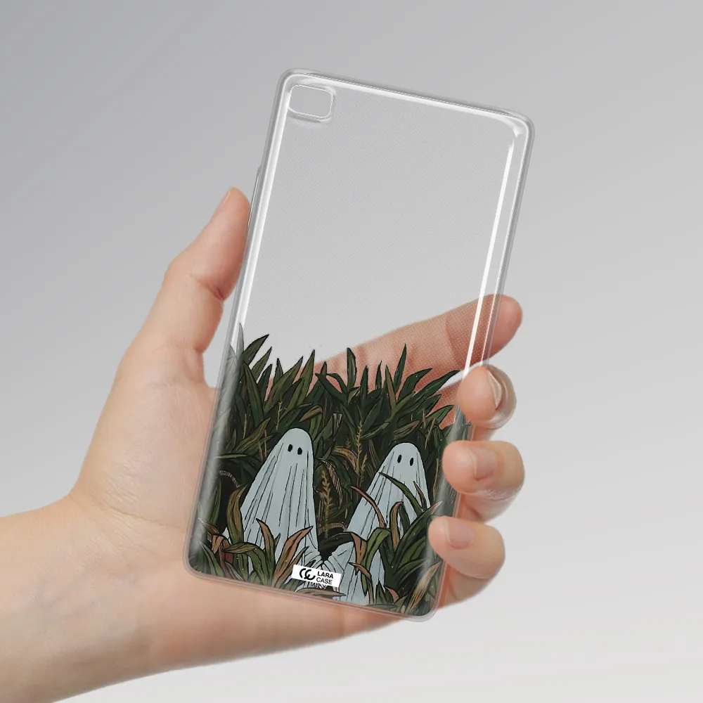 a group of ghosts in a field of grass Huawei P8 Clear TPU Case