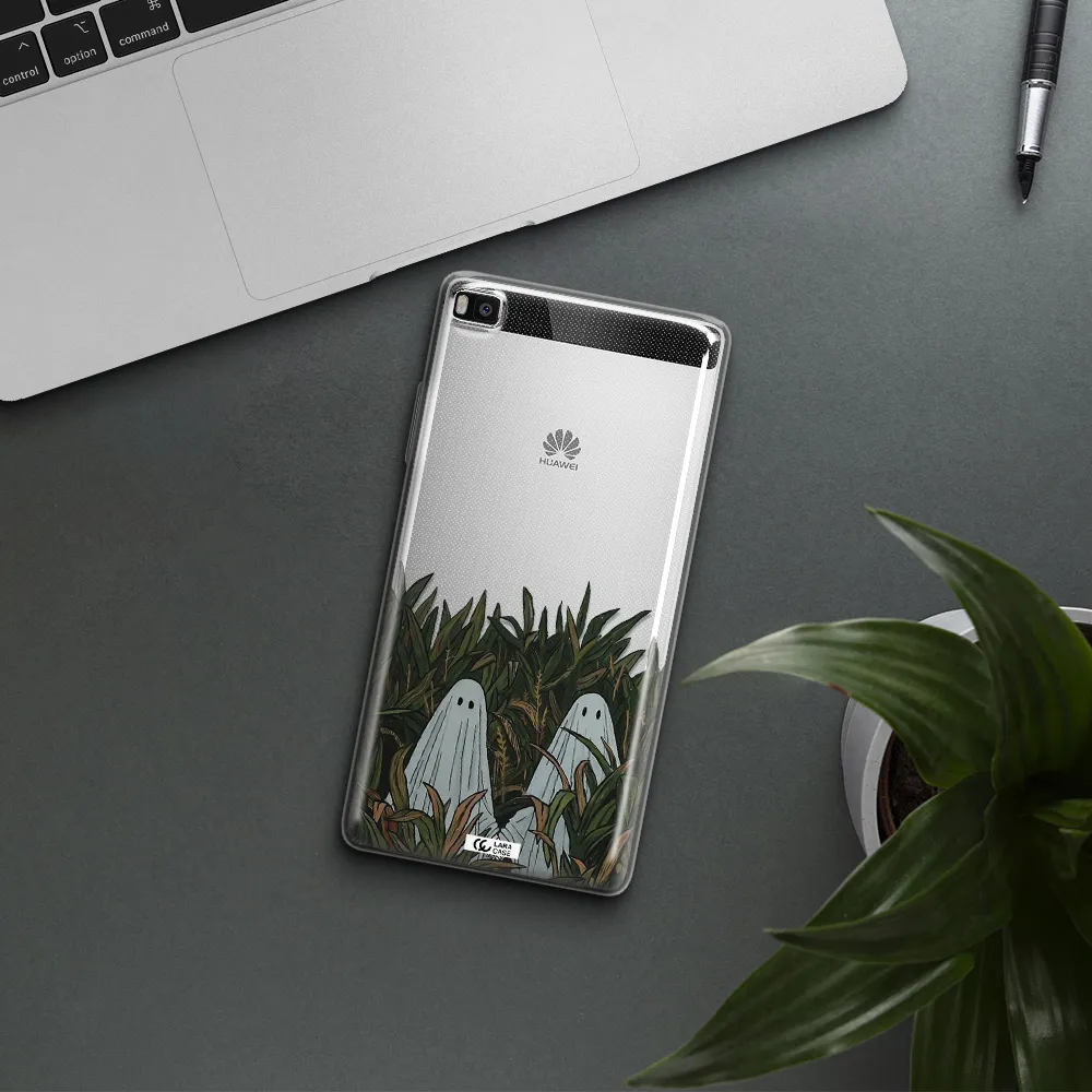 a group of ghosts in a field of grass Huawei P8 Clear TPU Case