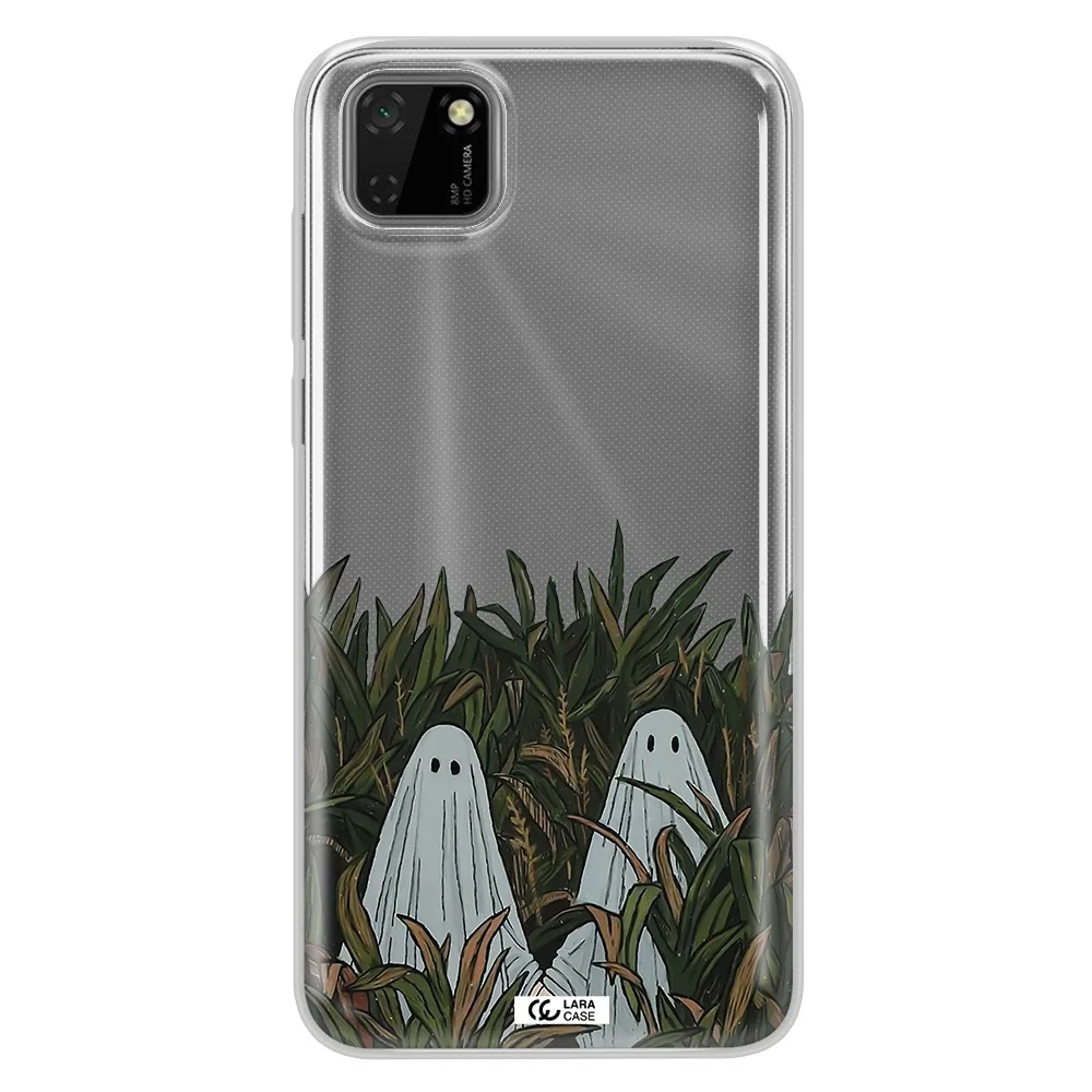 a group of ghosts in a field of grass Huawei Y5P Clear TPU Case