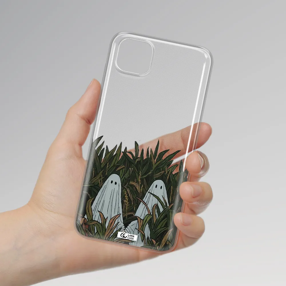 a group of ghosts in a field of grass Huawei Y5P Clear TPU Case