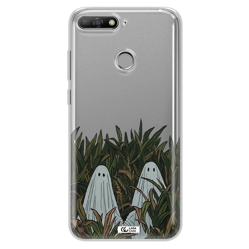 a group of ghosts in a field of grass Huawei Y6 Prime 2018 Clear TPU Case