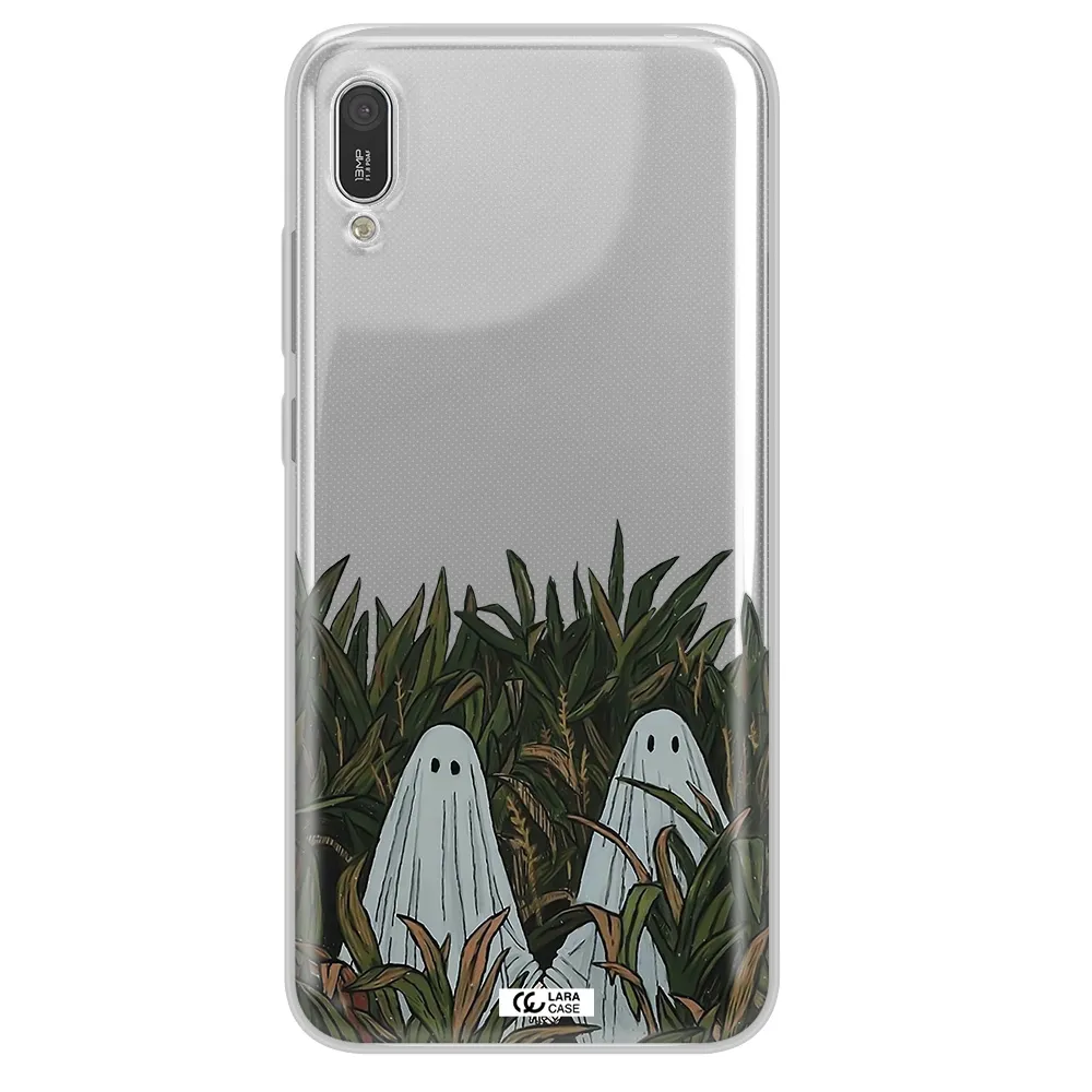 a group of ghosts in a field of grass Huawei Y6 Pro 2019 Clear TPU Case