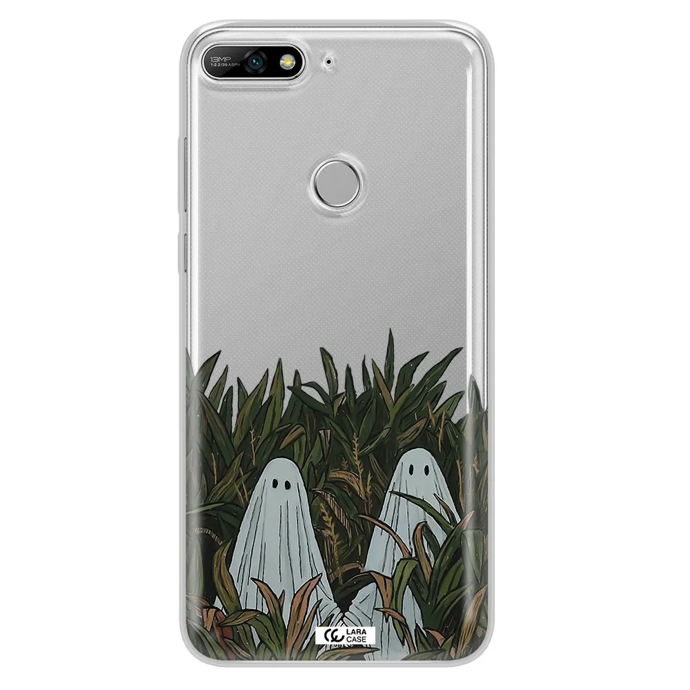 a group of ghosts in a field of grass Huawei Y7 2018 Clear TPU Case