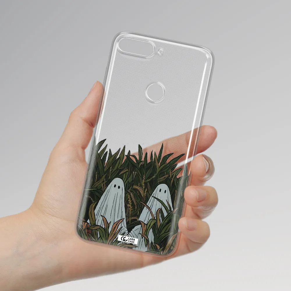 a group of ghosts in a field of grass Huawei Y7 2018 Clear TPU Case