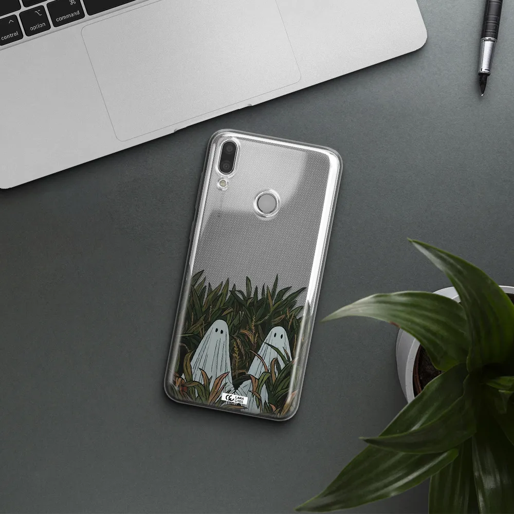 a group of ghosts in a field of grass Huawei Y7 2019 Clear TPU Case