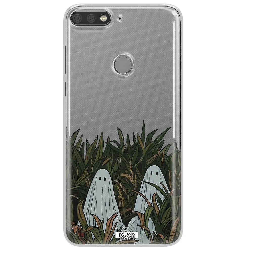 a group of ghosts in a field of grass Huawei Y7 Prime 2018 Clear TPU Case
