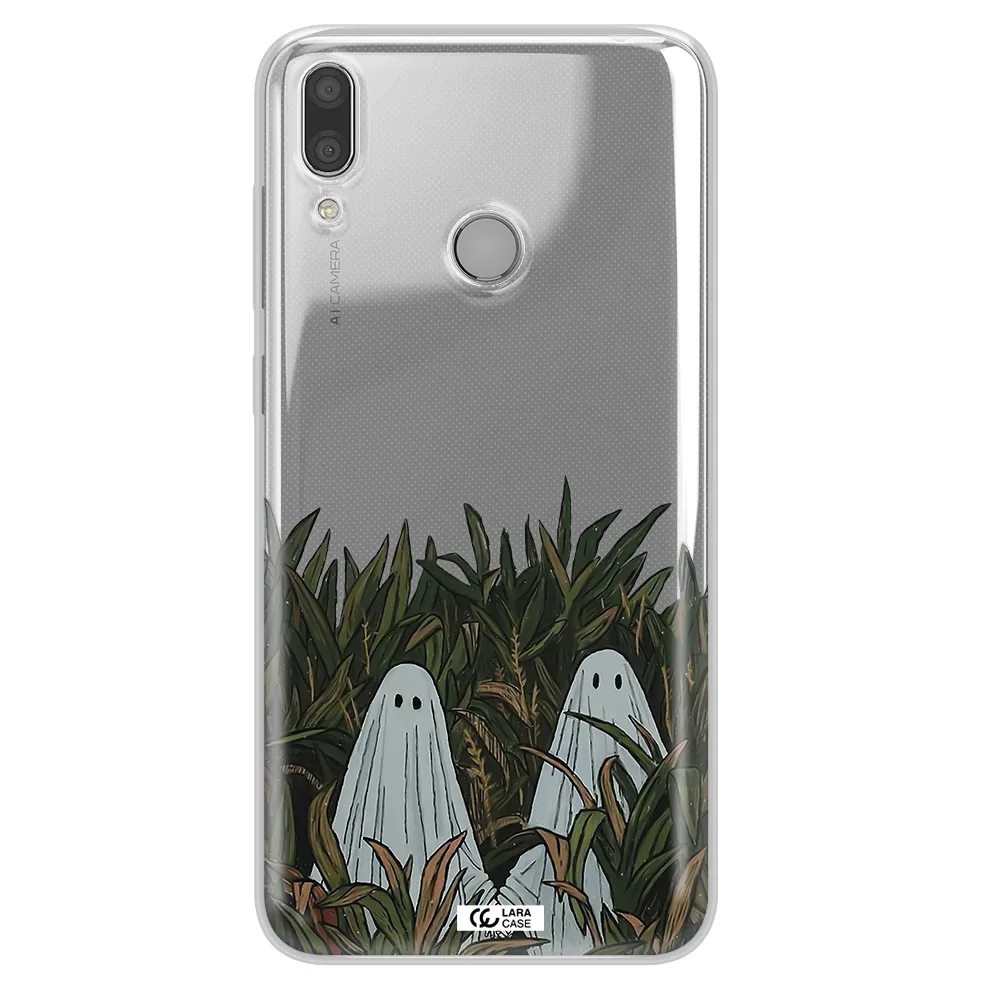 a group of ghosts in a field of grass Huawei Y9 2019 Clear TPU Case