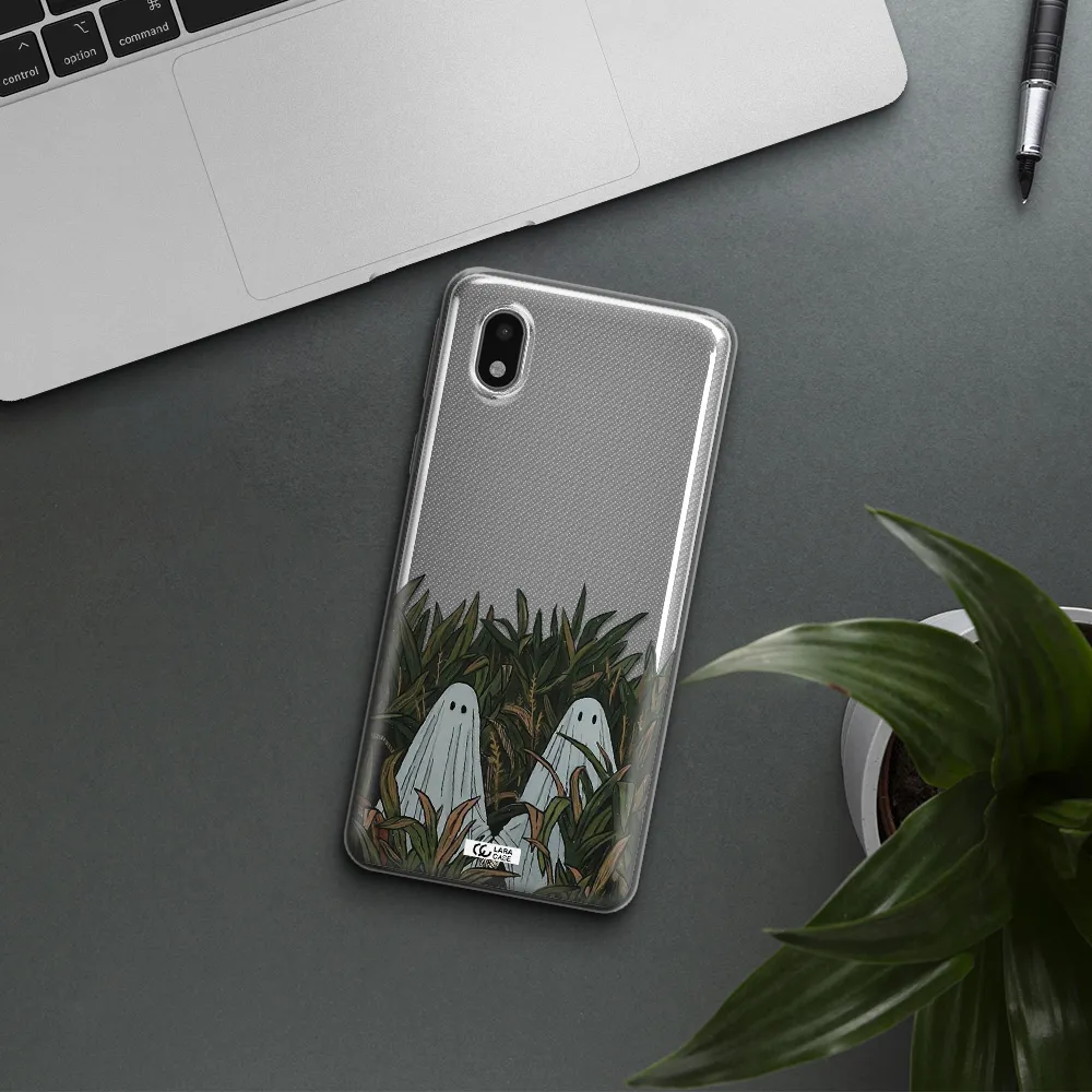 A Group Of Ghosts In A Field Of Grass Samsung A01 Core Clear Tpu Case