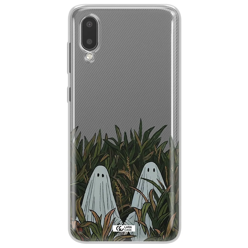 a group of ghosts in a field of grass Samsung A02 Clear TPU Case