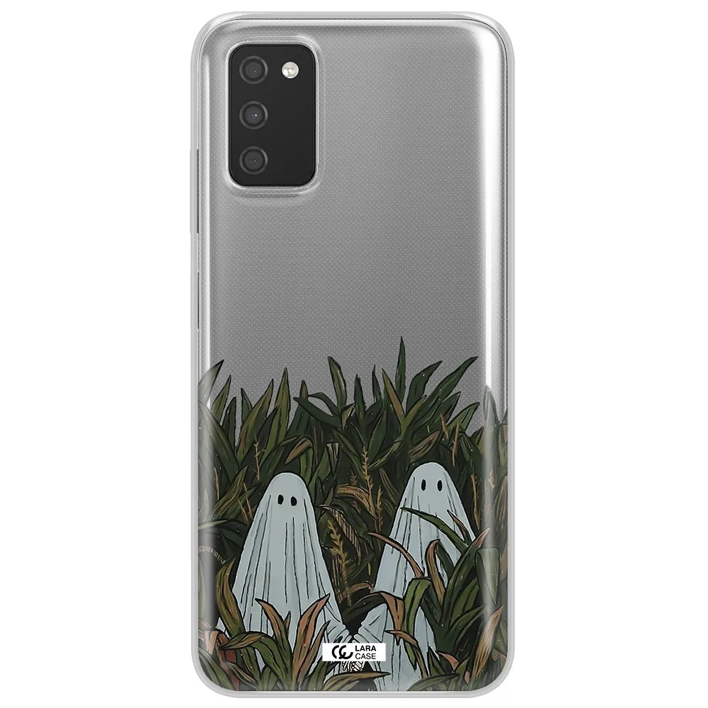 a group of ghosts in a field of grass Samsung A03S Clear TPU Case