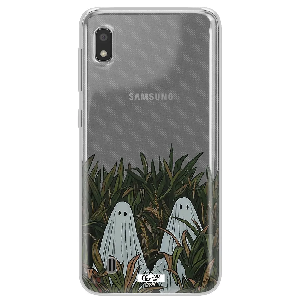 a group of ghosts in a field of grass Samsung A10 Clear TPU Case